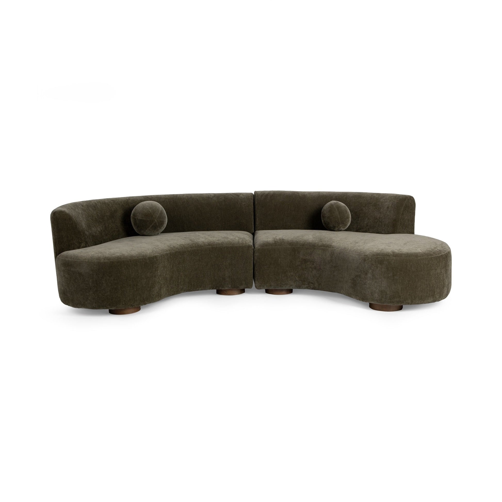 Octavia 2 Piece Sectional - Olive Moss