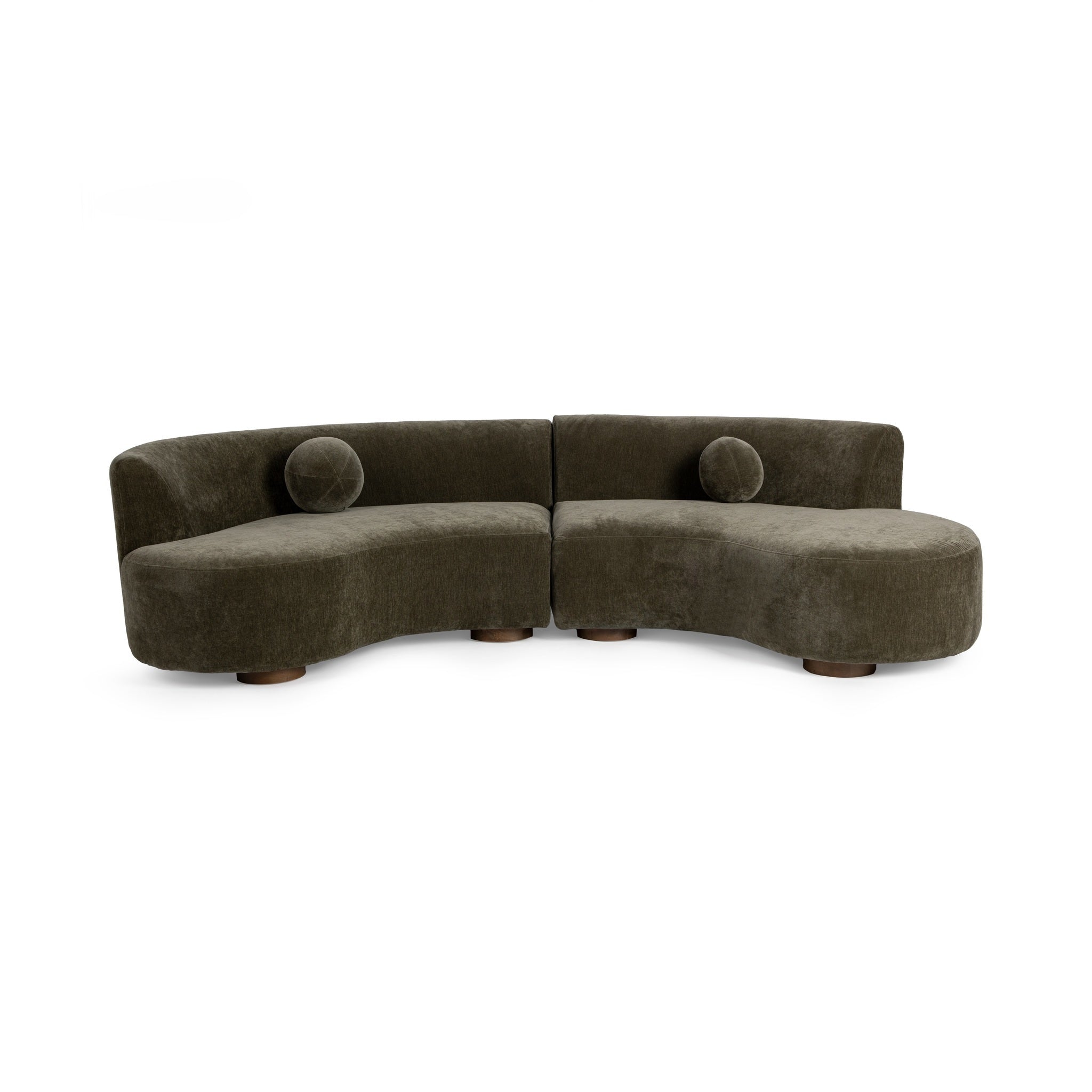 Octavia 2 Piece Sectional - Olive Moss