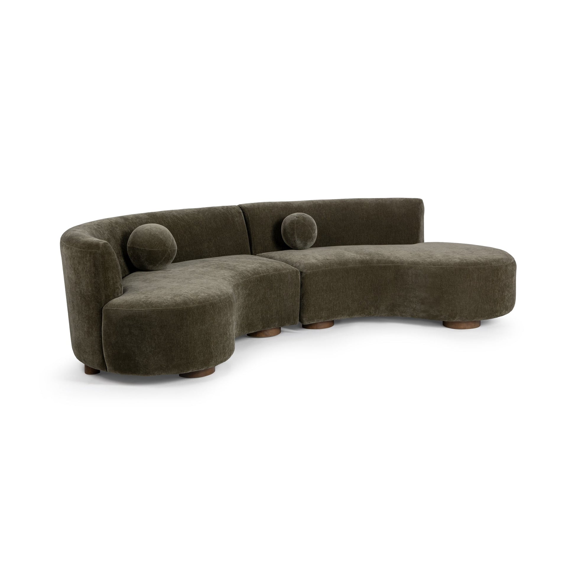 Octavia 2 Piece Sectional - Olive Moss