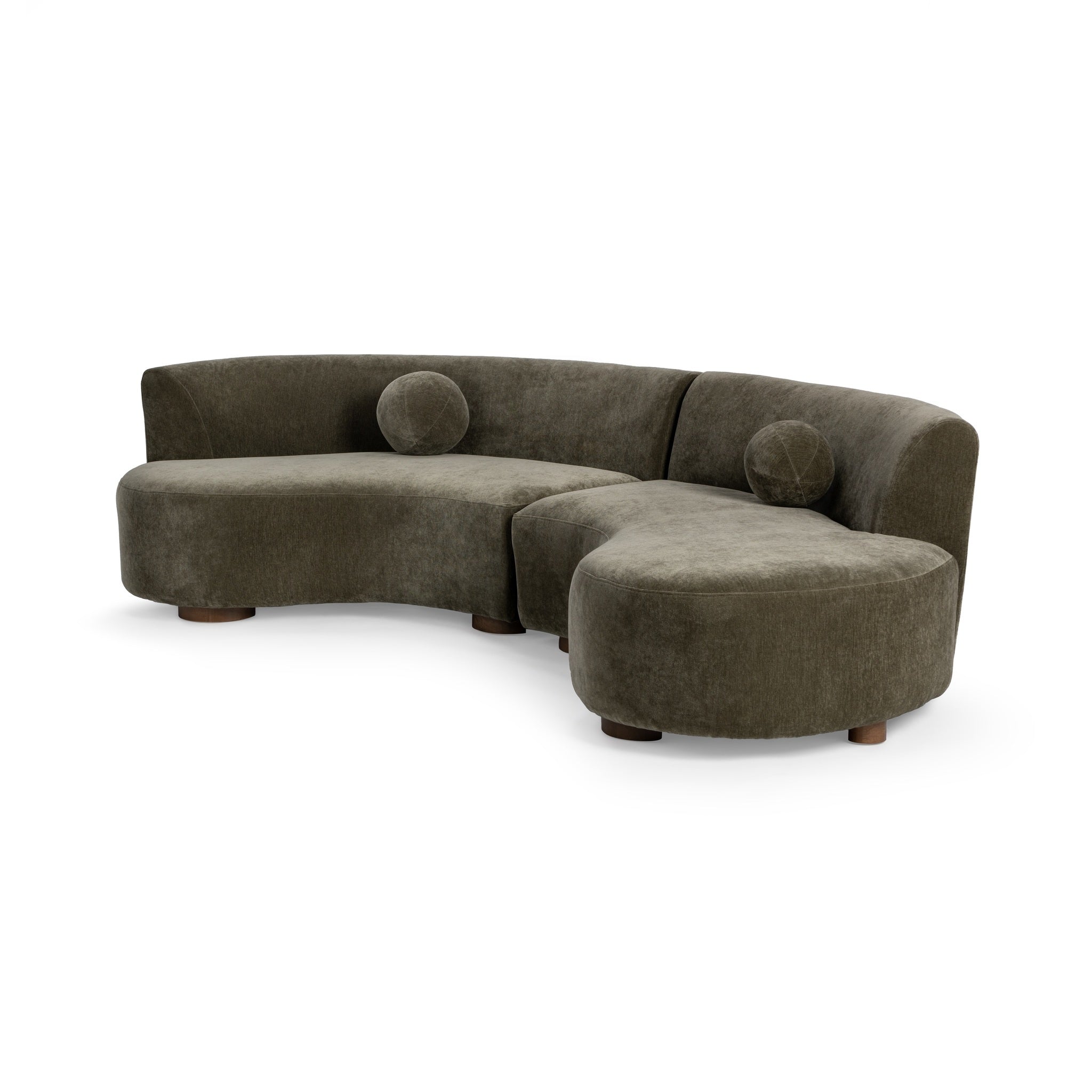 Octavia 2 Piece Sectional - Olive Moss