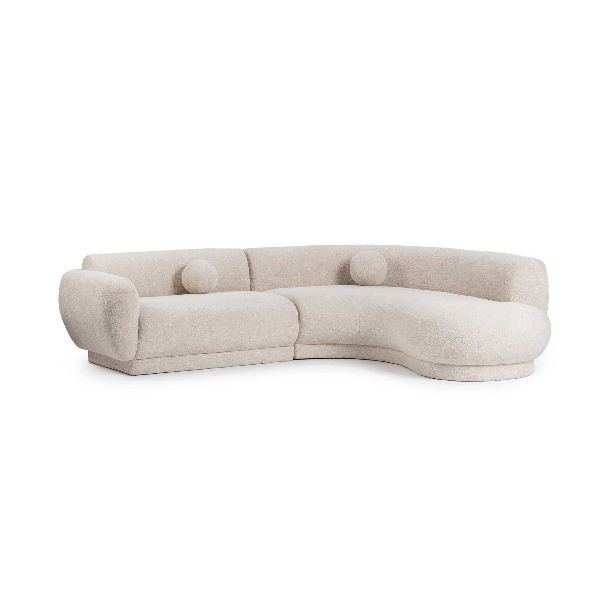 Serena 2 Piece Sectional - Buttercream