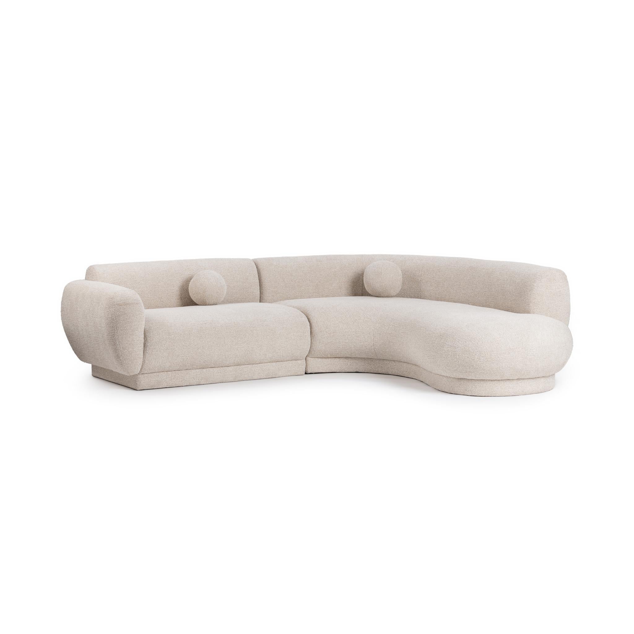Serena 2 Piece Sectional - Buttercream
