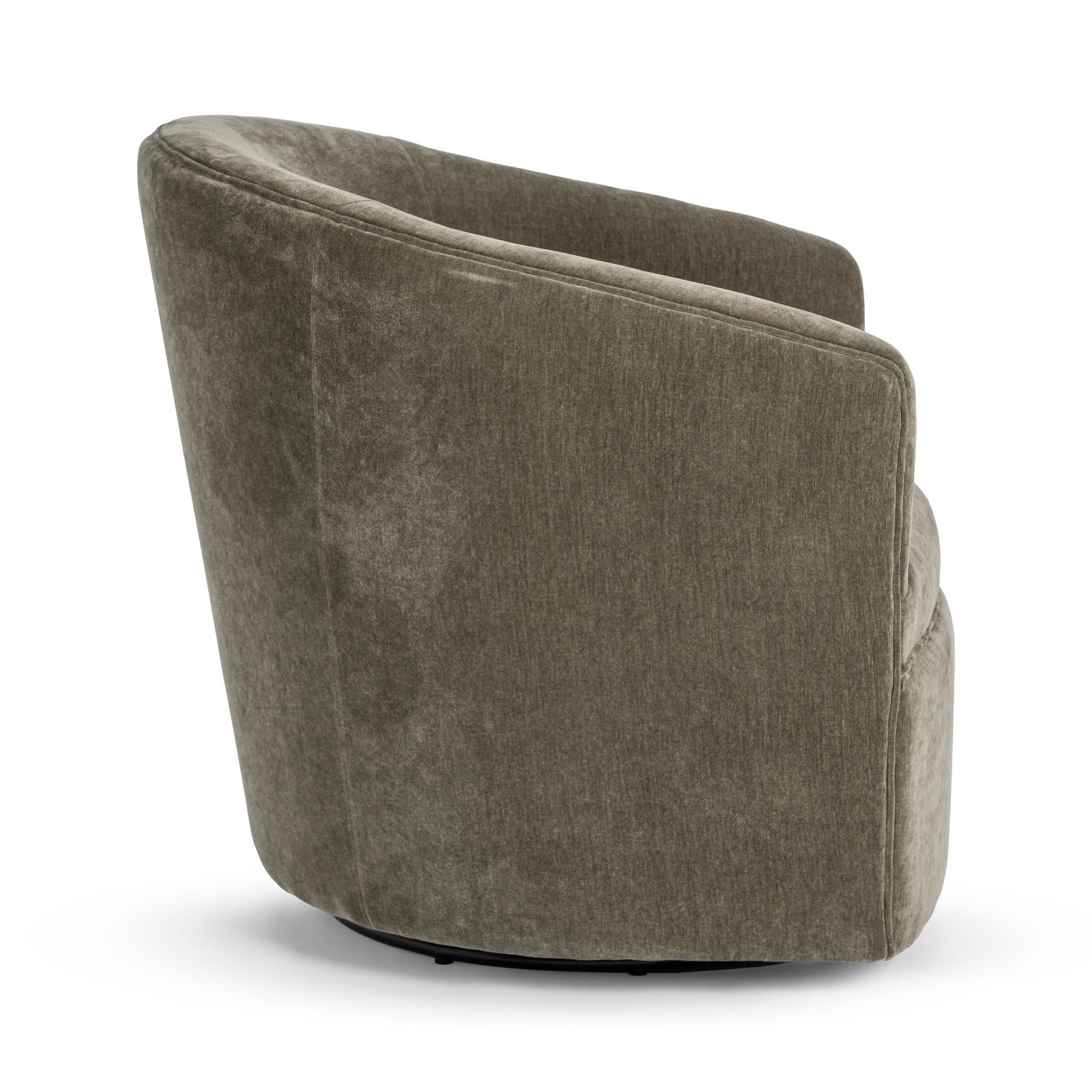 Valencia Swivel Accent Chair - Olive Moss