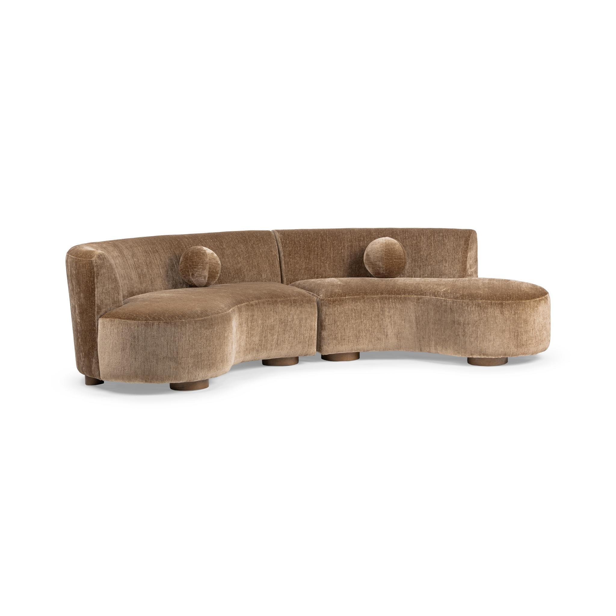Octavia 2 Piece Sectional - Walnut Heather