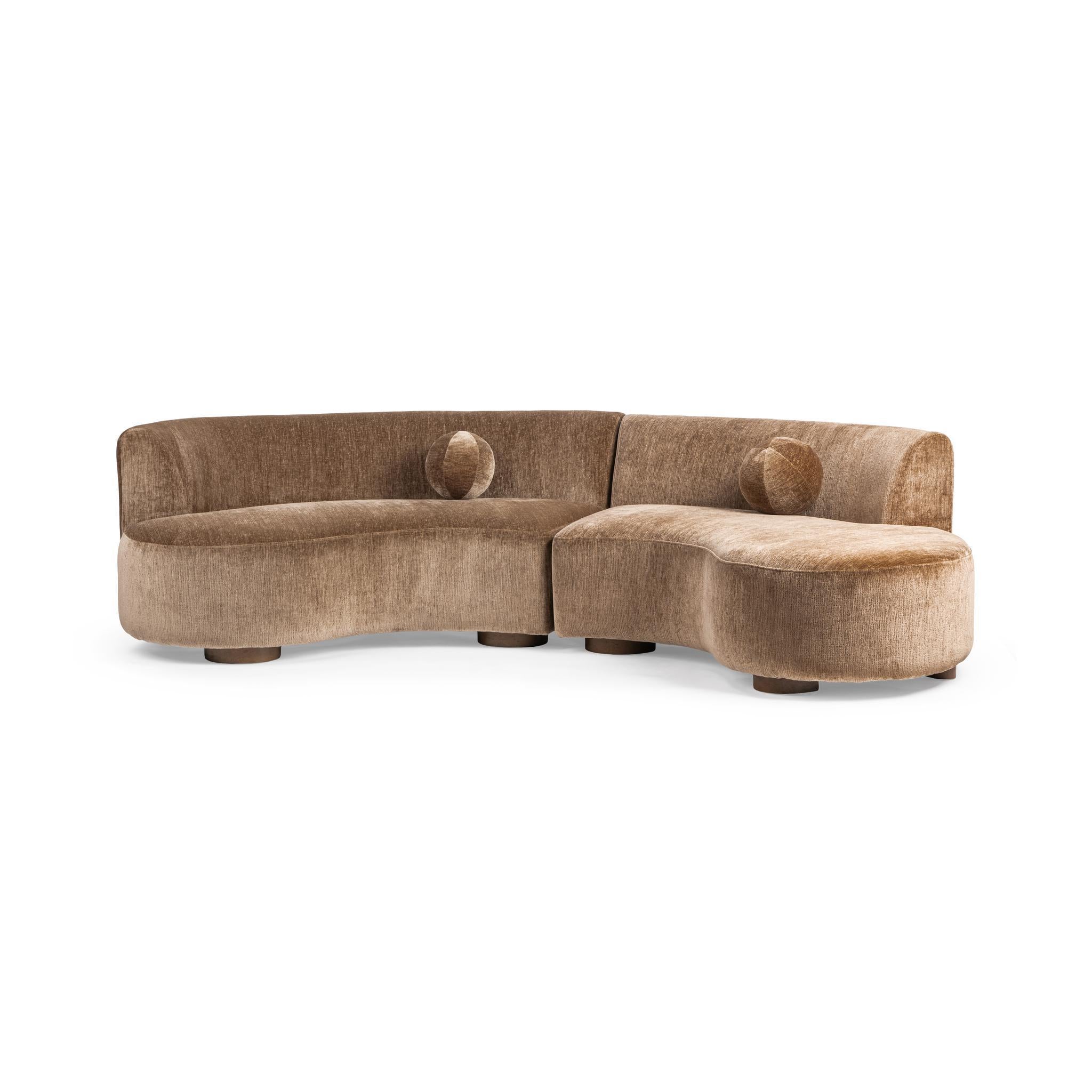 Octavia 2 Piece Sectional - Walnut Heather