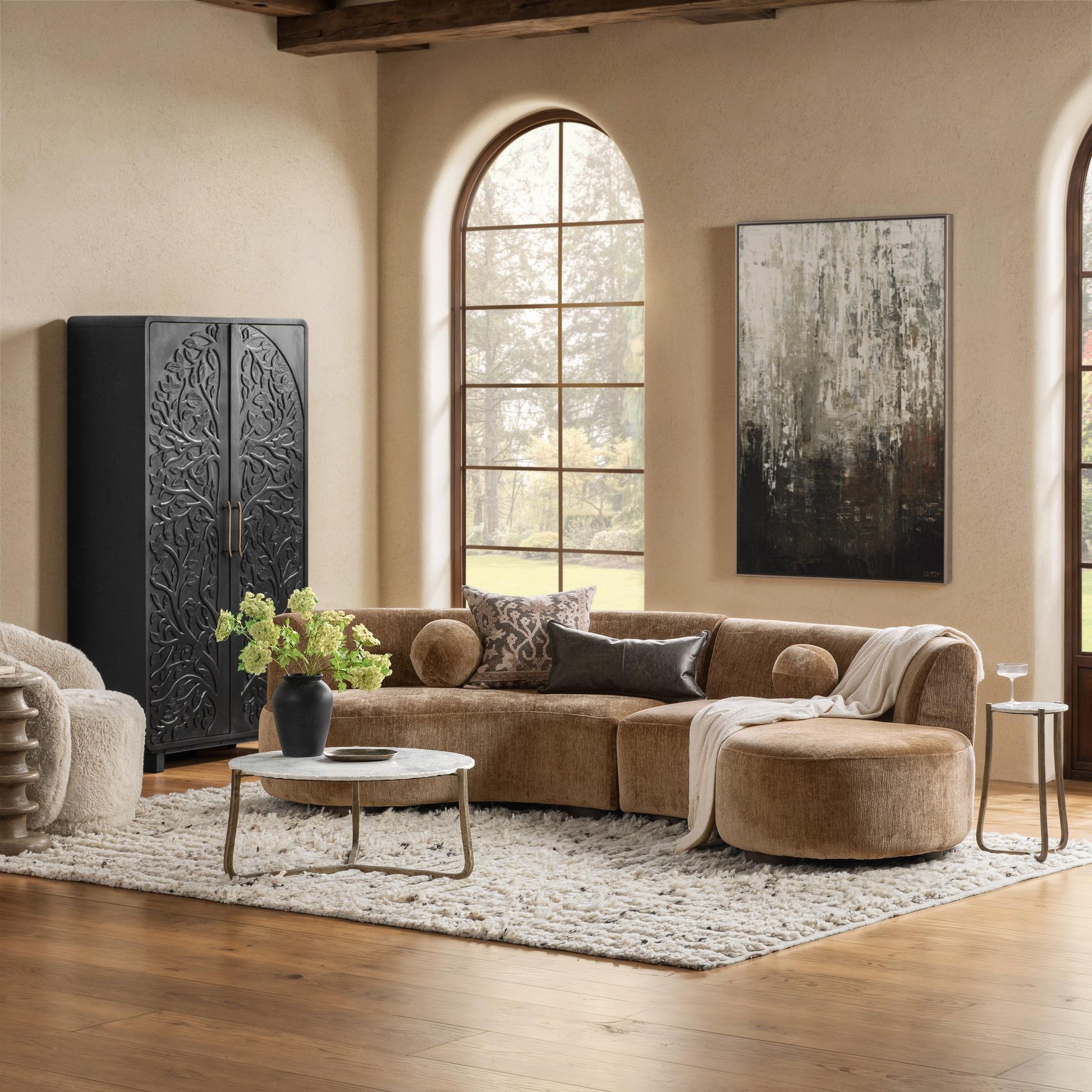 Octavia 2 Piece Sectional - Walnut Heather