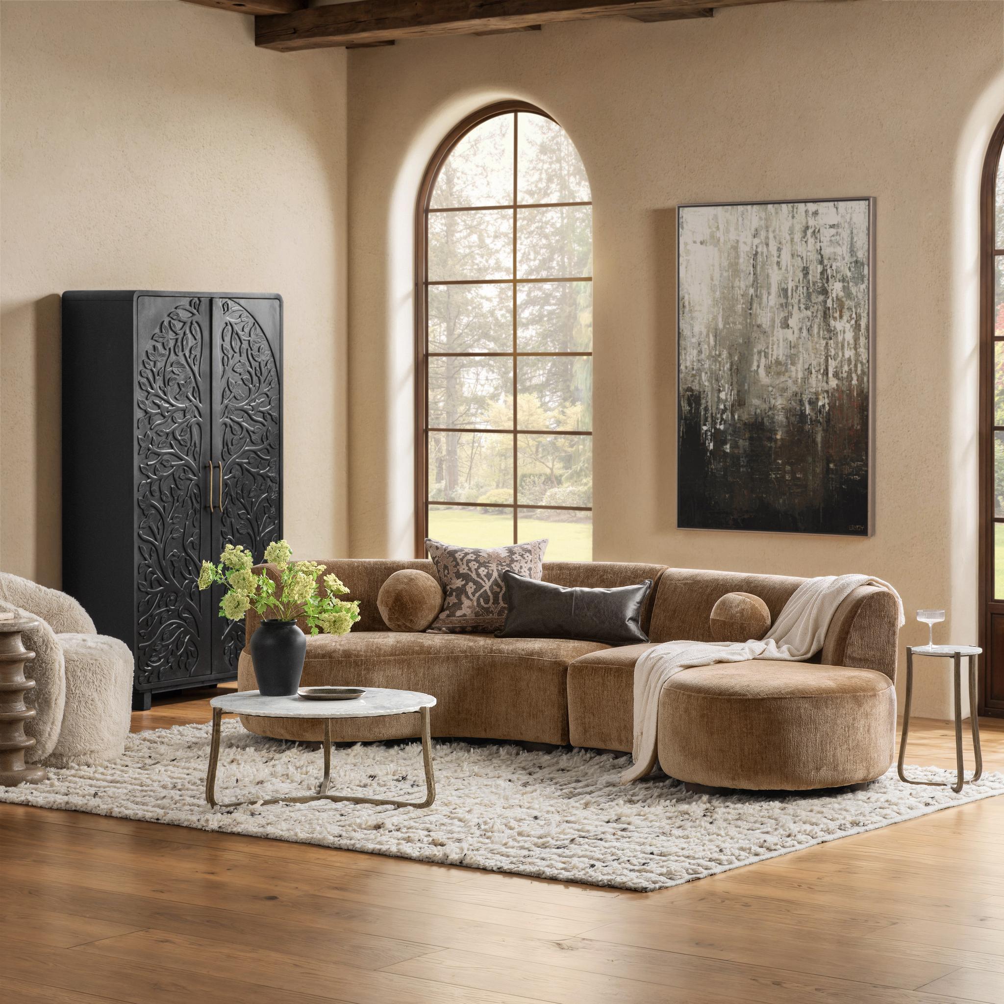 Octavia 2 Piece Sectional - Walnut Heather