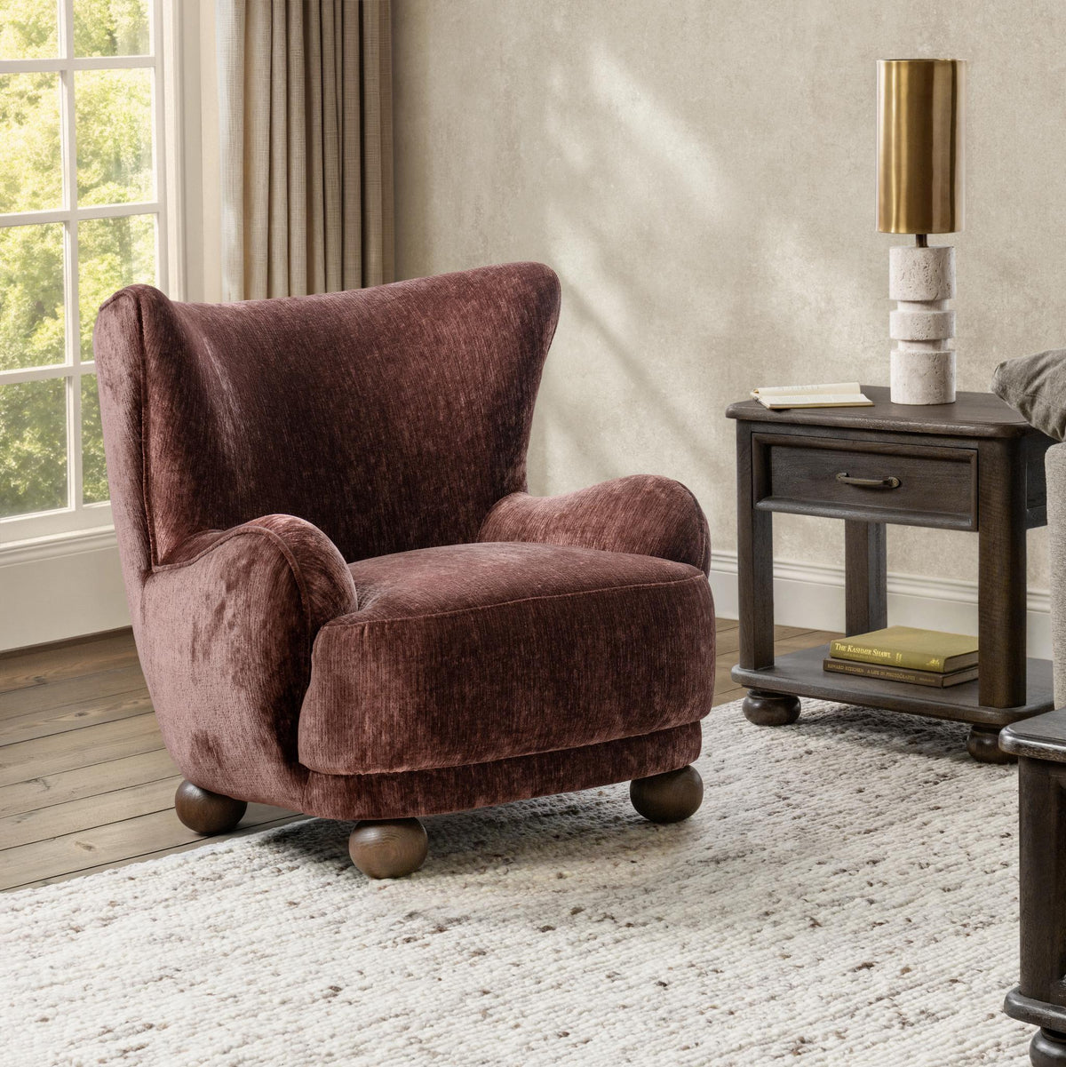 Penelope Accent Chair - Midnight Fig by Classic Home - view 7