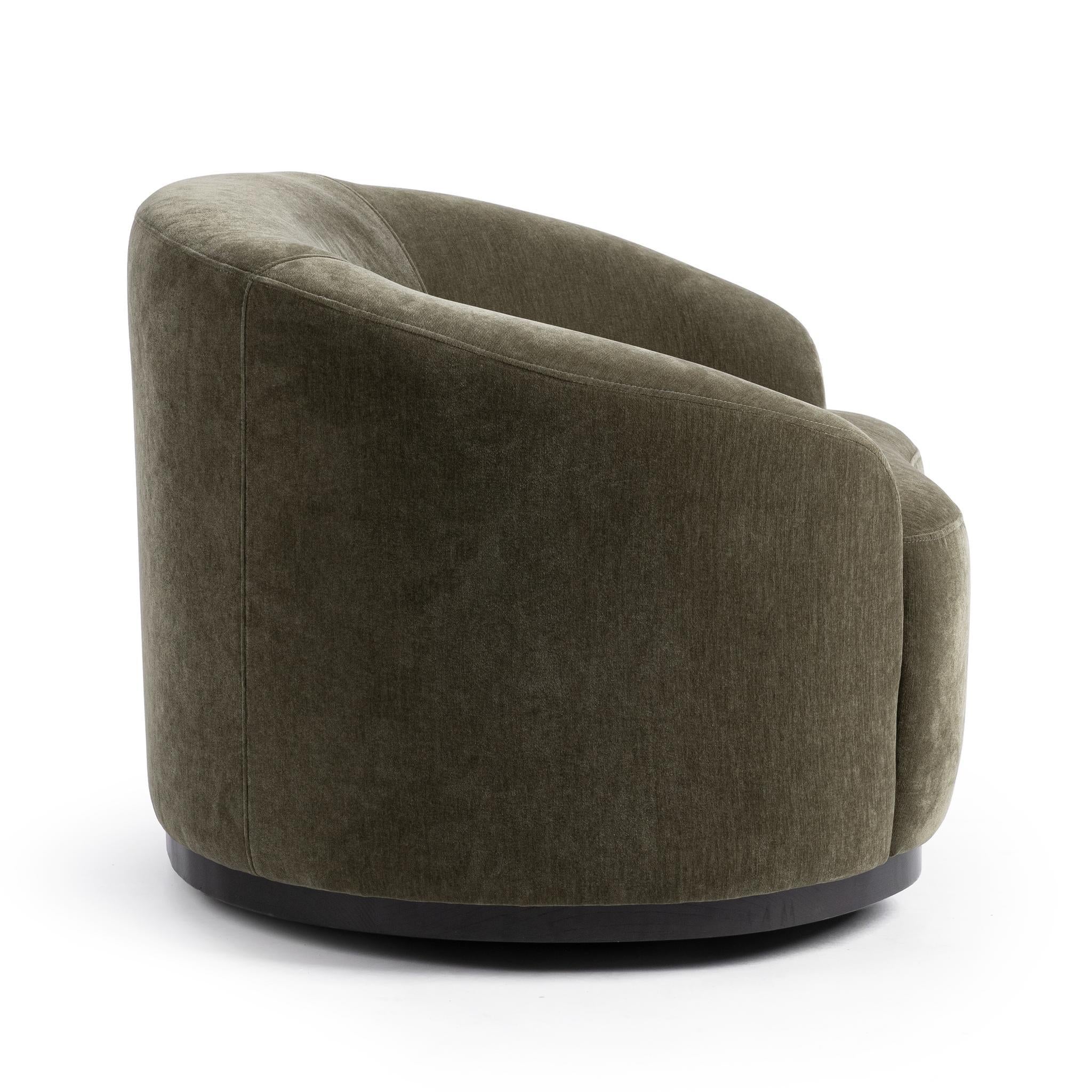 Beverly Swivel Accent Chair - Olive Moss