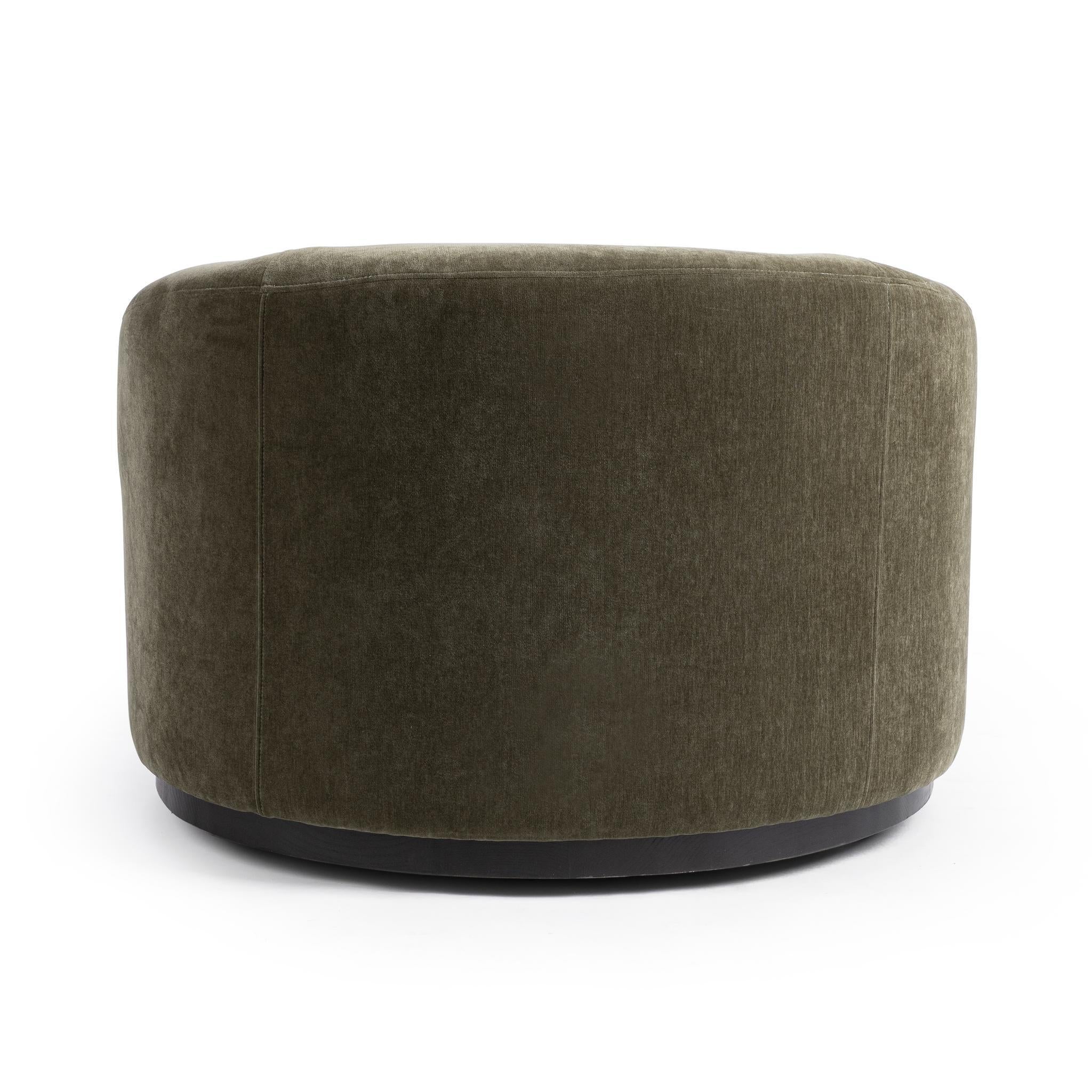 Beverly Swivel Accent Chair - Olive Moss