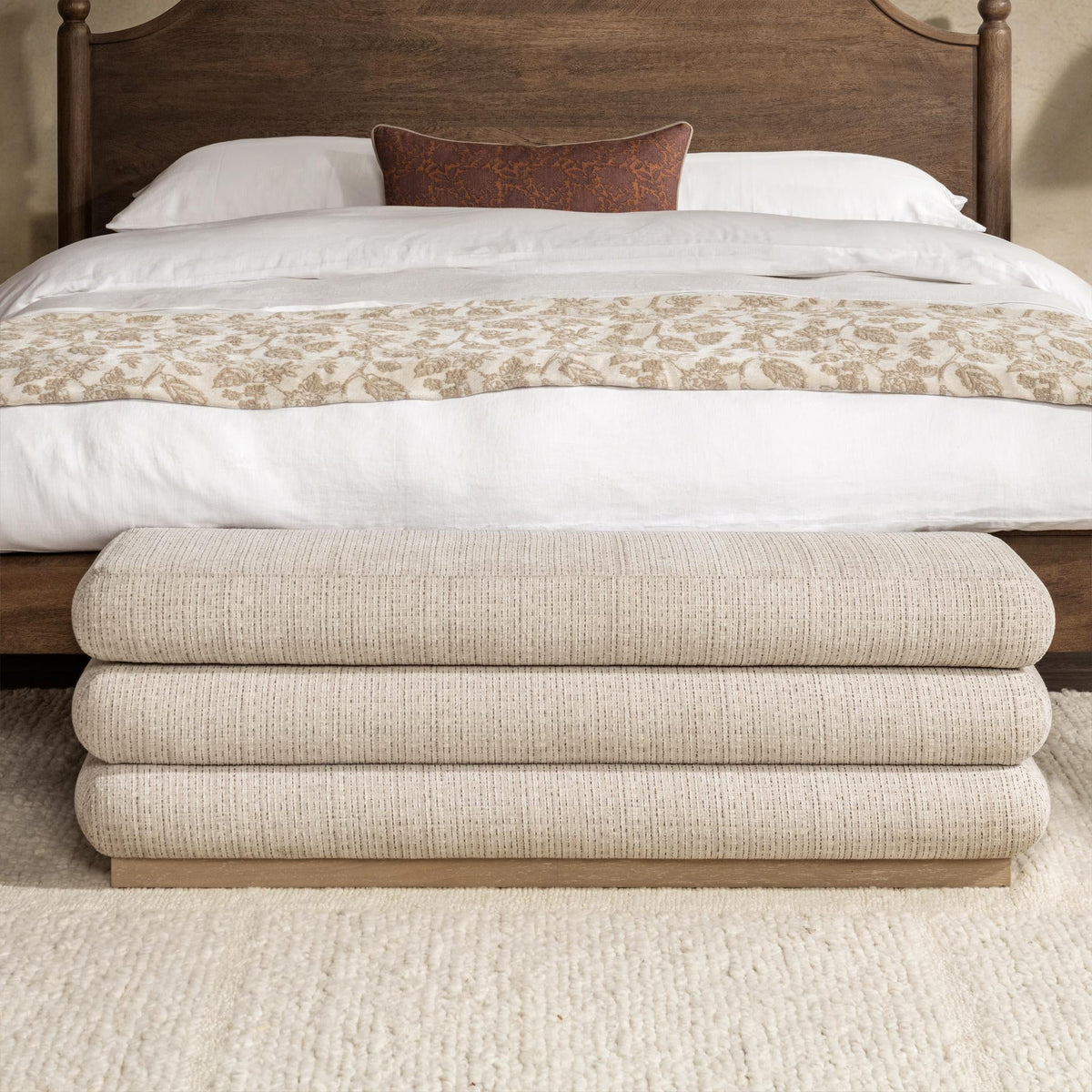Olina Storage Bench - Warm Flax by Classic Home - view 8