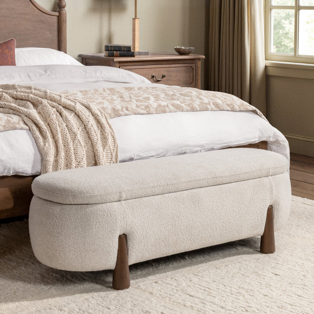 Riva Storage Bench - Winter Weave by Classic Home - view 7