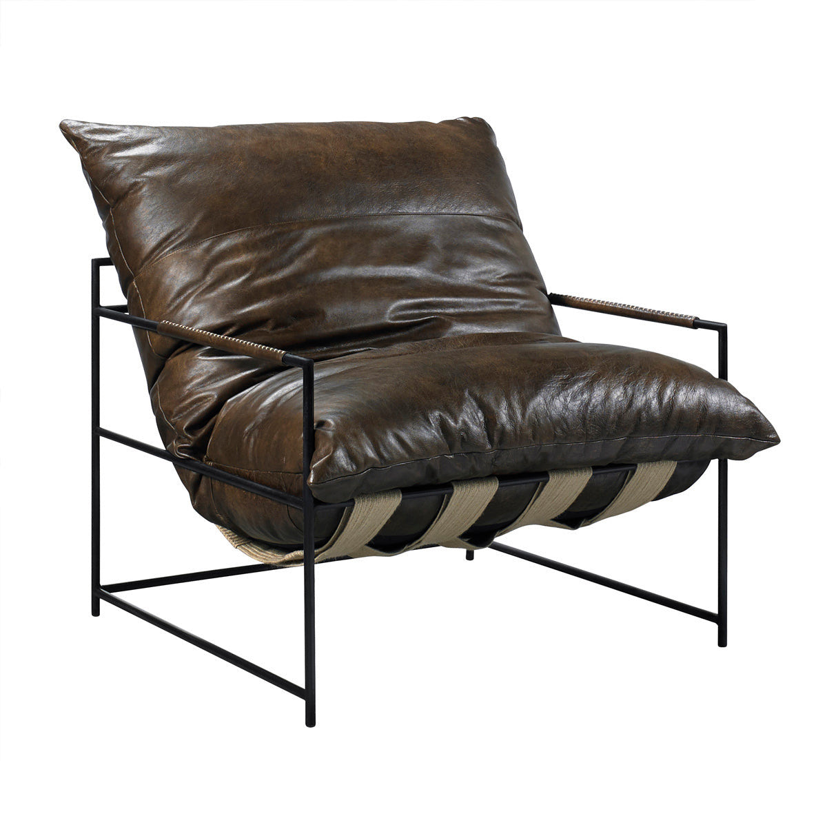 Palermo Leather Accent Chair - Chestnut