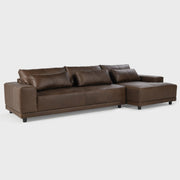 Hauser Leather Sectional w/RAF Chaise 126"