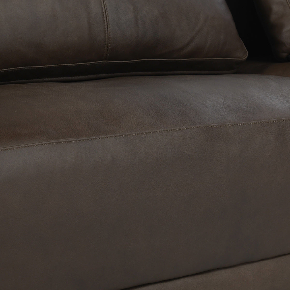 Hauser Leather Sectional w/RAF Chaise
