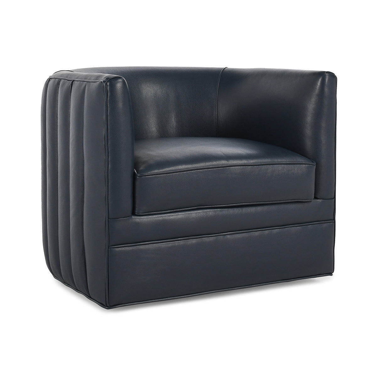 Menard Leather Accent Chair - Nightfall Blue