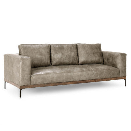 Bentley Leather Sofa - Storm Gray MX