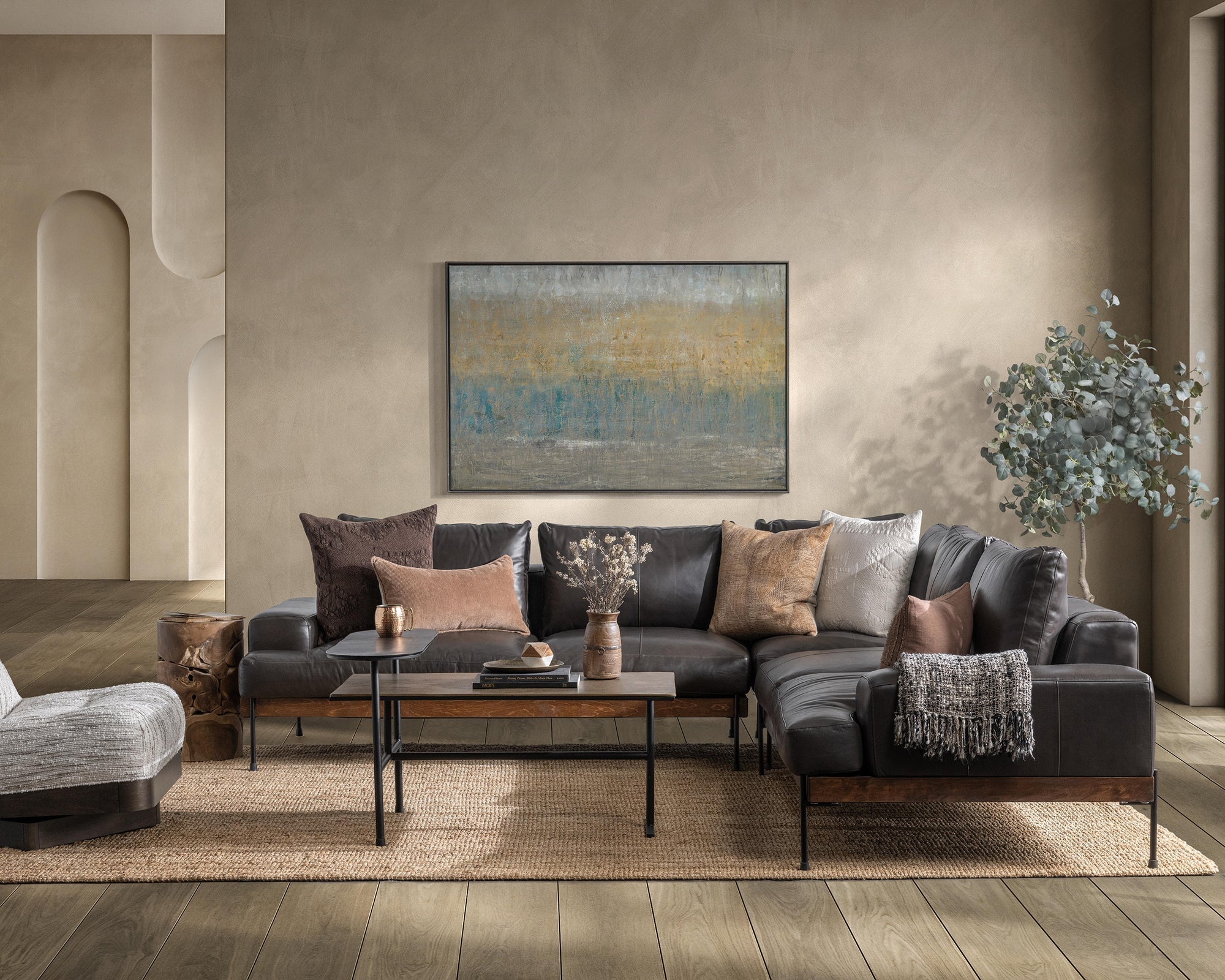 Largo 3 Piece Sectional - Storm