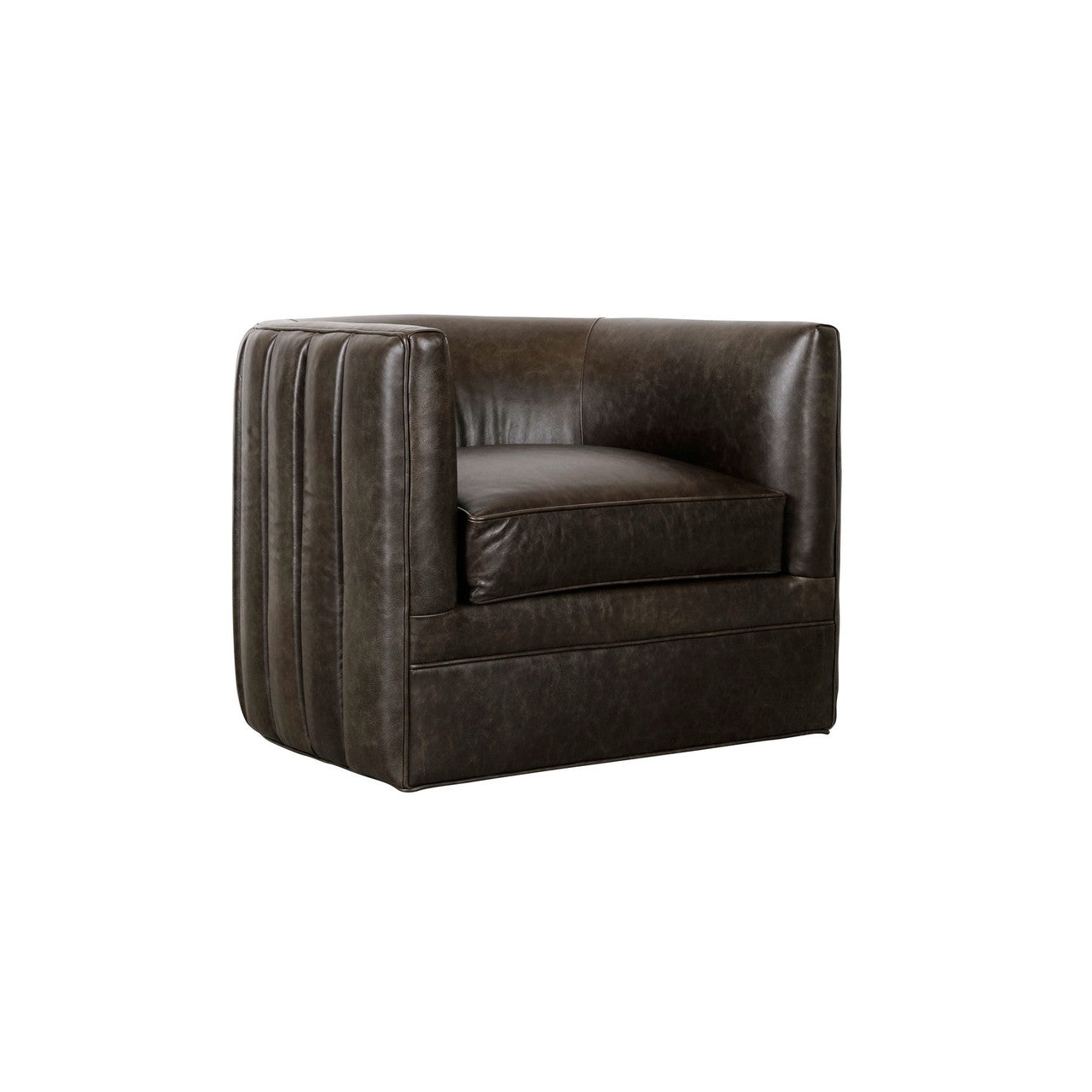 Menard Slate Leather Accent Chair