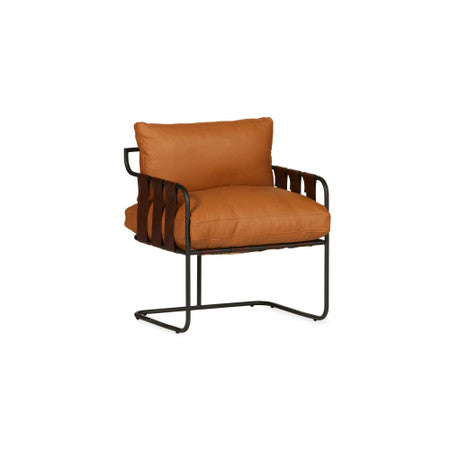 Toluca Leather Accent Chair - Harvest Brown MX