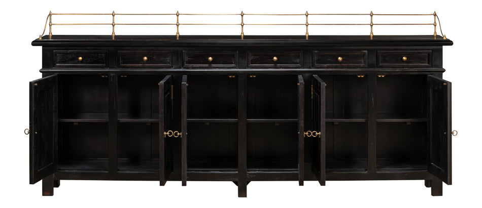 Covent Gardens Sideboard, Ebony by Sarreid Ltd - view 3