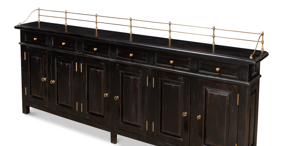 Covent Gardens Sideboard, Ebony by Sarreid Ltd - view 4