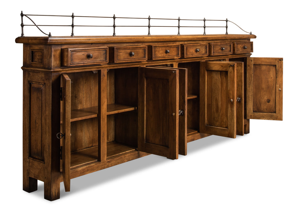 Covent Gardens Sideboard, Fruitwood by Sarreid Ltd - view 3