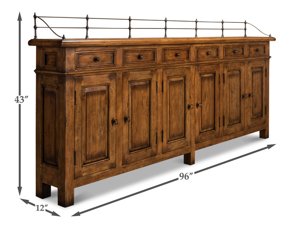 Covent Gardens Sideboard, Fruitwood by Sarreid Ltd - view 6
