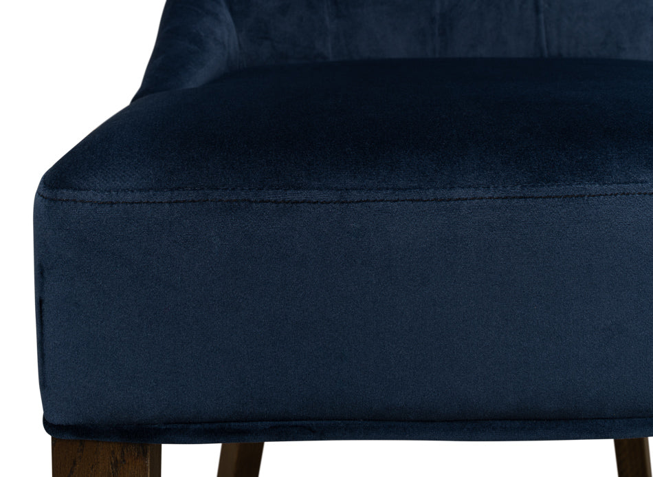 Sophie Side Chair, Blue Velvet by Sarreid Ltd - view 9