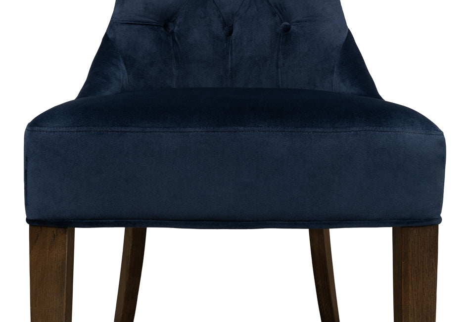Sophie Side Chair, Blue Velvet by Sarreid Ltd - view 7