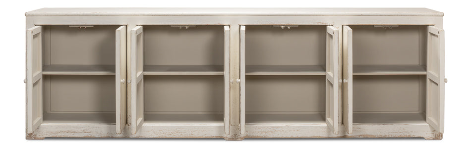 Eight Is Enough Sideboard, Whitewash by Sarreid Ltd - view 3