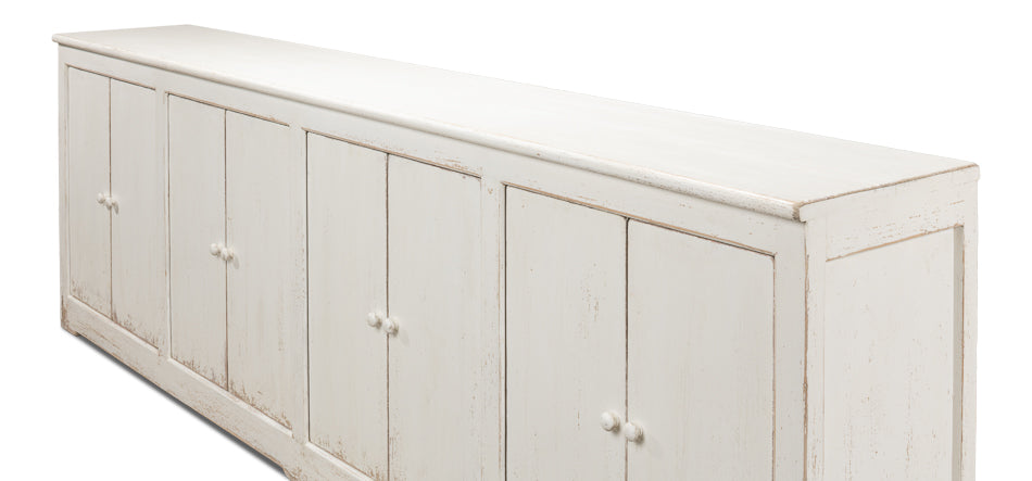 Eight Is Enough Sideboard, Whitewash by Sarreid Ltd - view 4
