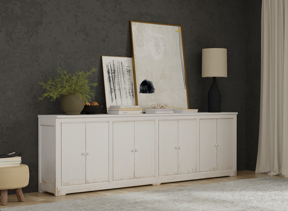 Eight Is Enough Sideboard, Whitewash by Sarreid Ltd - view 12