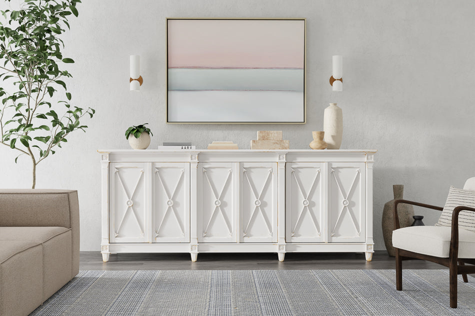Marksman Sideboard, Whitewash by Sarreid Ltd - view 12