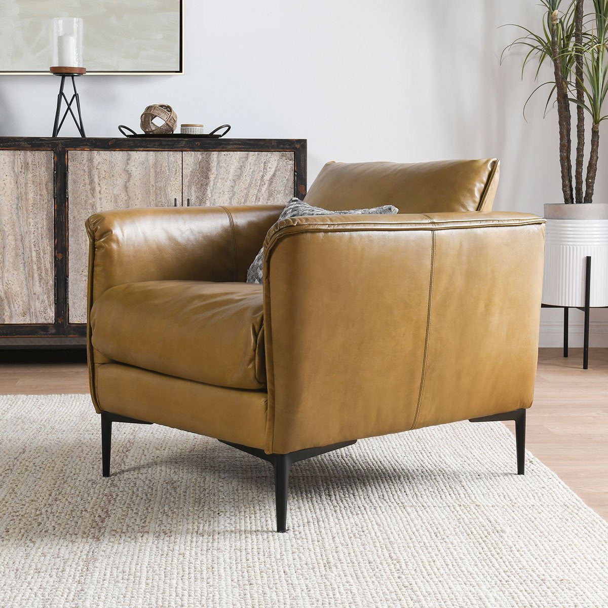 Abigail Leather Club Chair