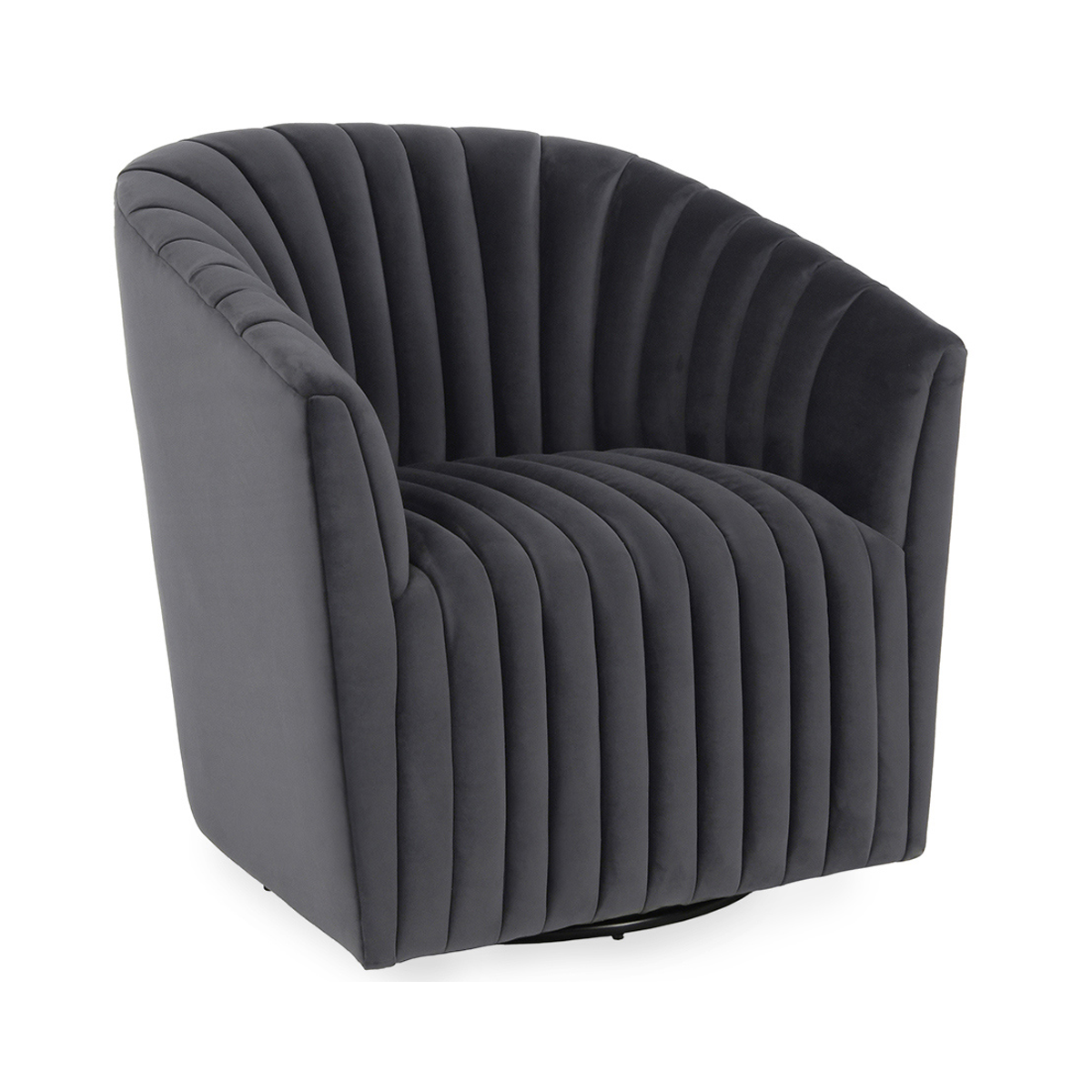 Arline Gray Upholstered Swivel Chair
