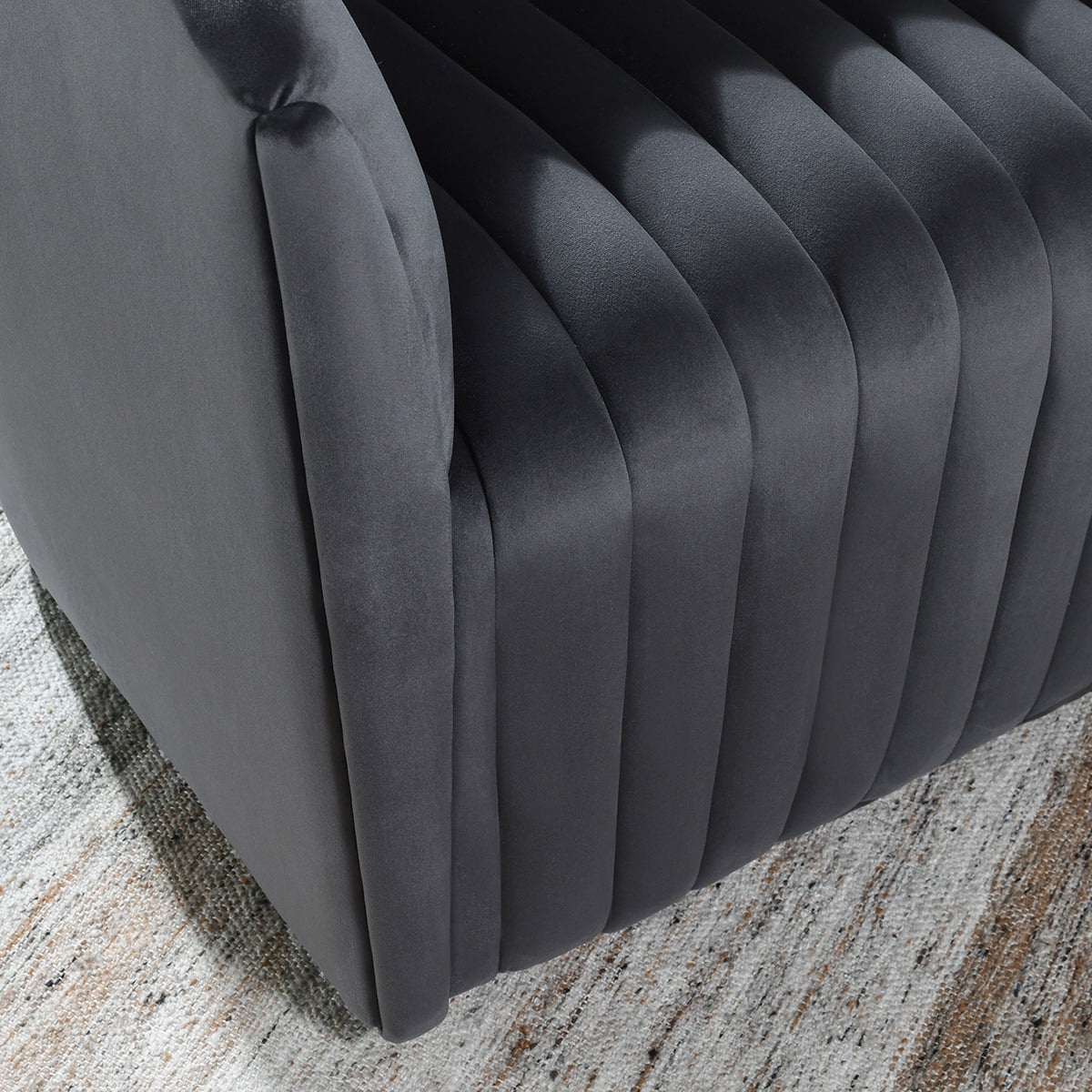 Arline Gray Upholstered Swivel Chair