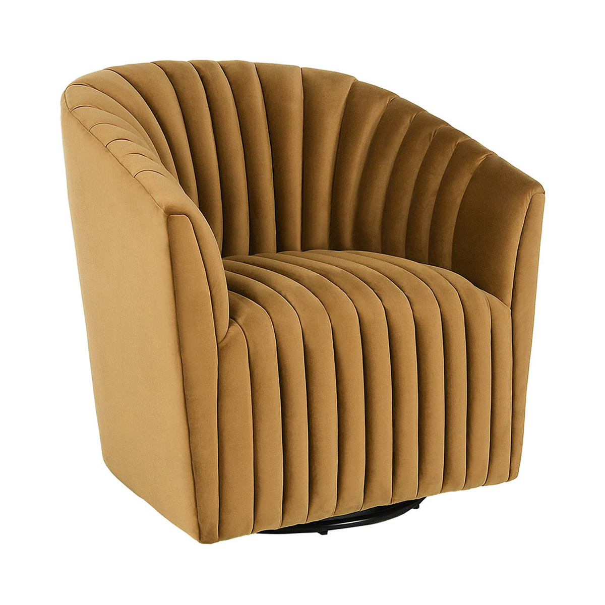 Arline Upholstered Swivel Chair - Bronze