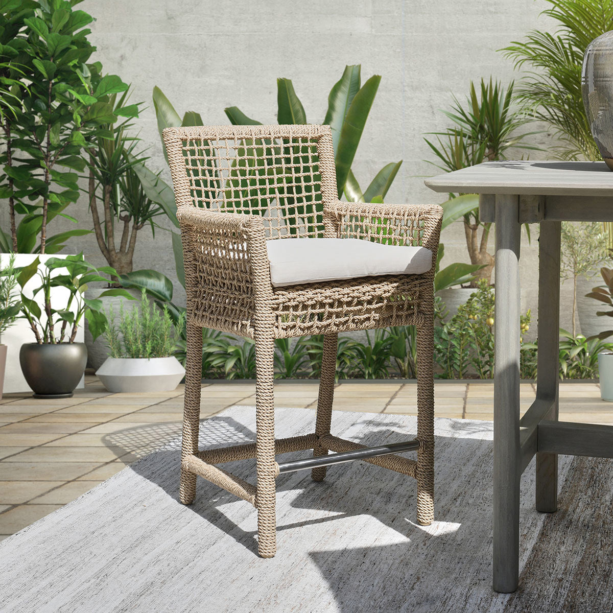 Brisbane Outdoor Counter Stool - Natural