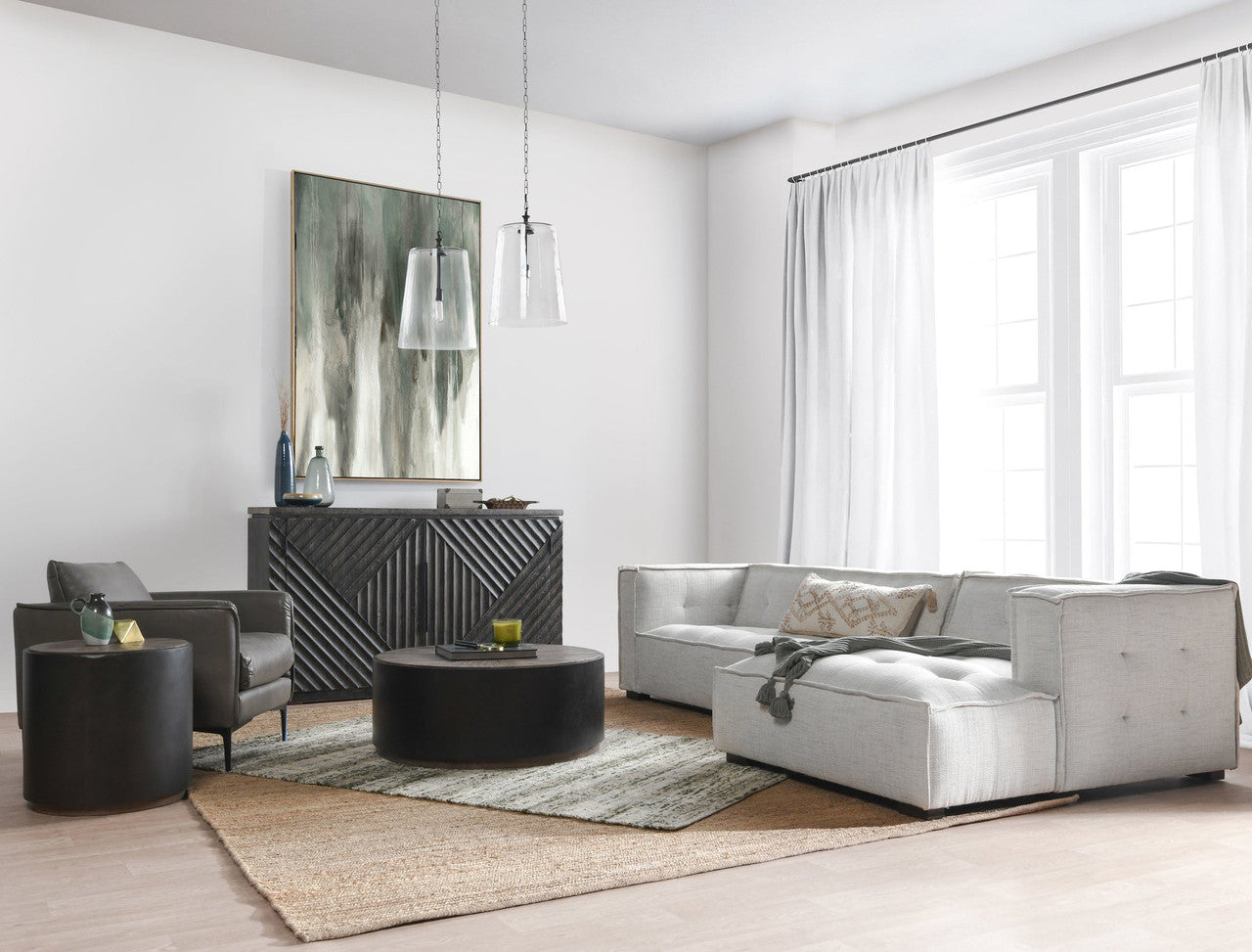 Element Upholstered Sectional w/RAF Chaise