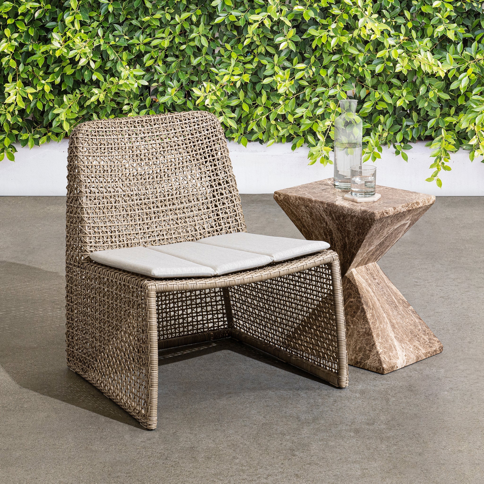 Michelle Outdoor Accent Chair - Linen