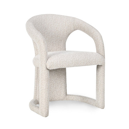 Archie Cream Upholstered Barrel Back Dining Chair