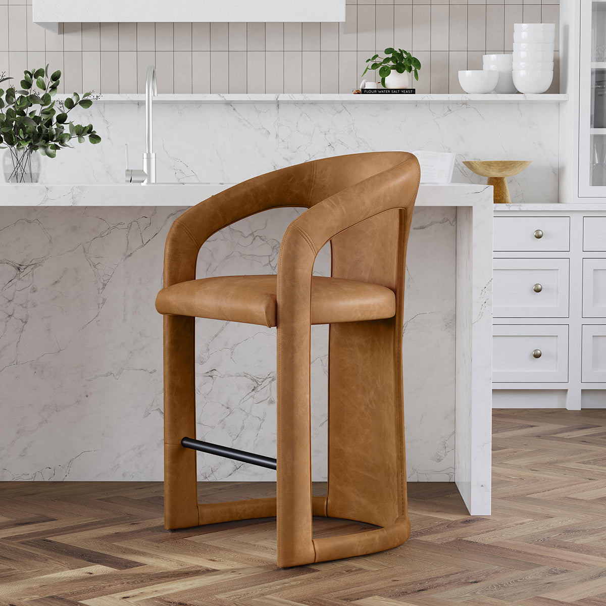 Archie Counter Stool - Maple Brown