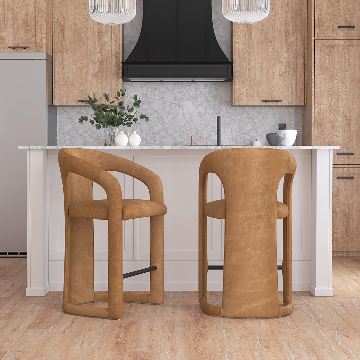 Archie Counter Stool - Maple Brown