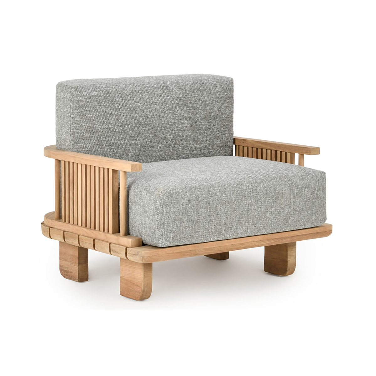 Hudson Outdoor Accent Chair - Natural/Gray