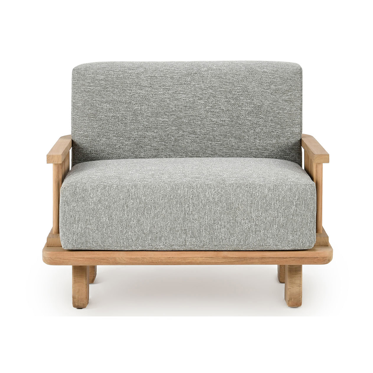 Hudson Outdoor Accent Chair - Natural/Gray