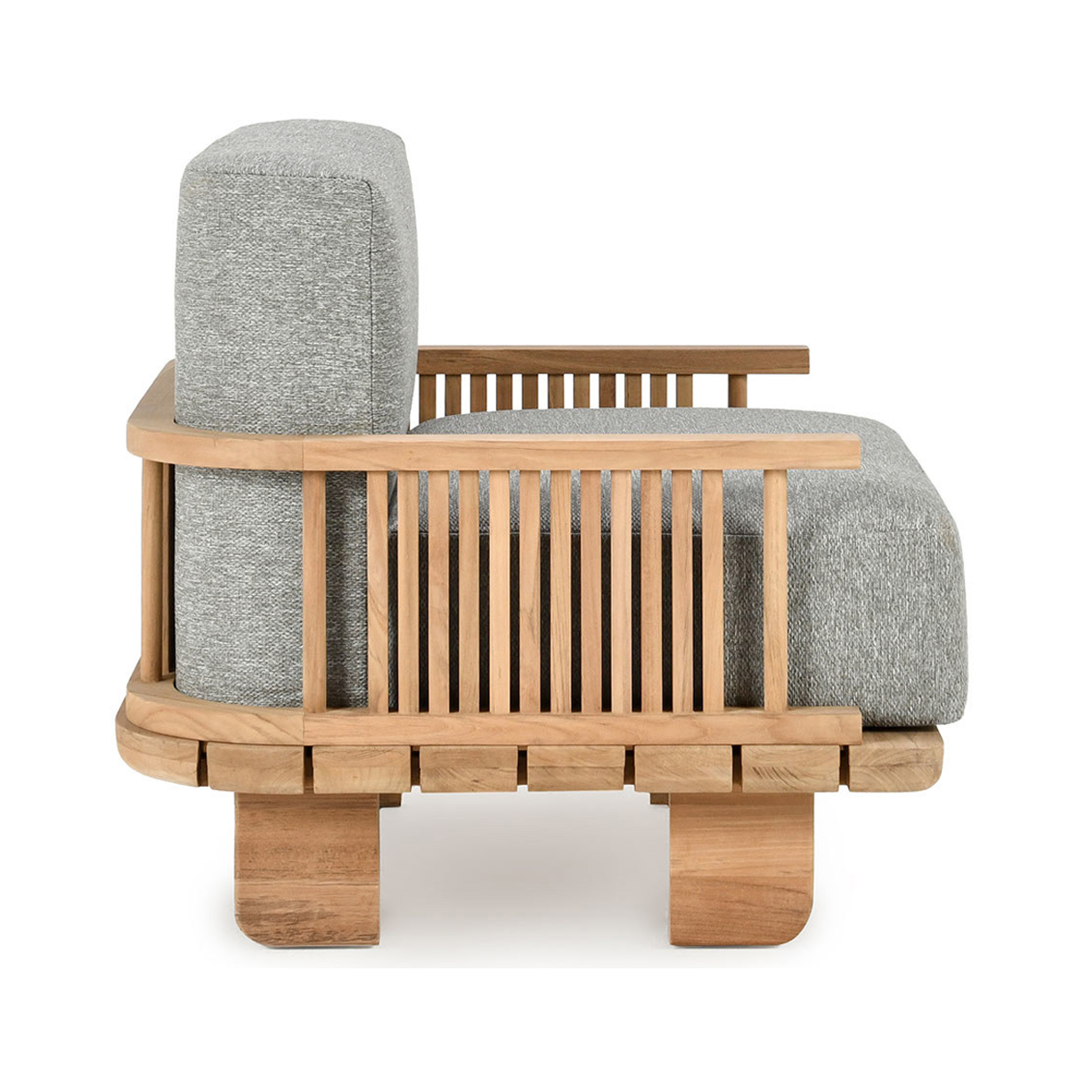 Hudson Outdoor Accent Chair - Natural/Gray