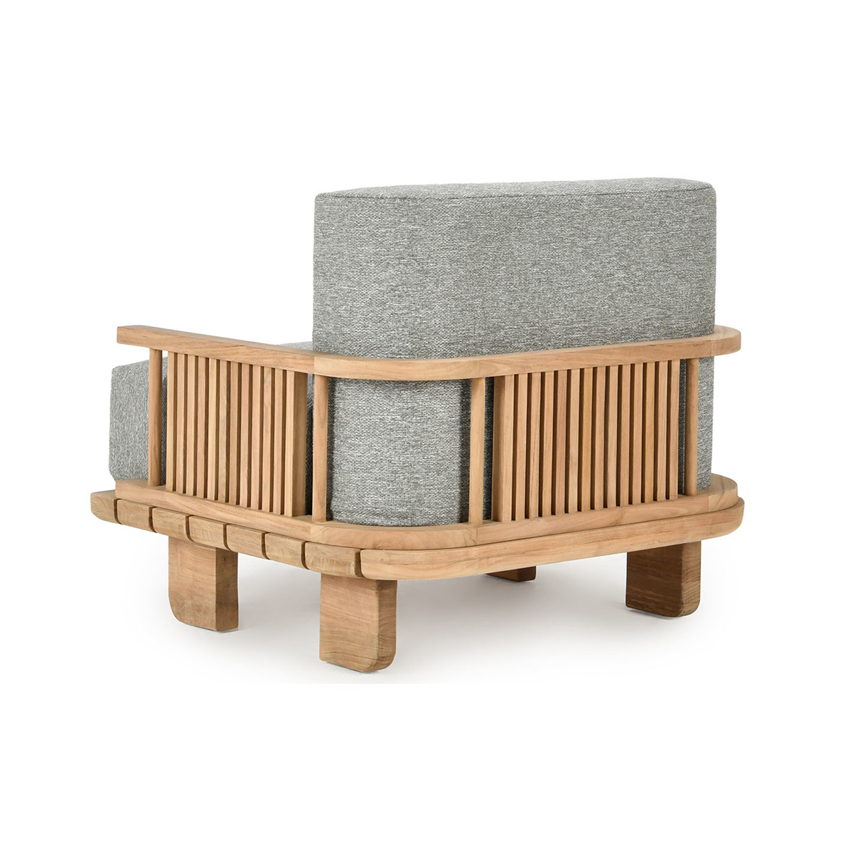 Hudson Outdoor Accent Chair - Natural/Gray