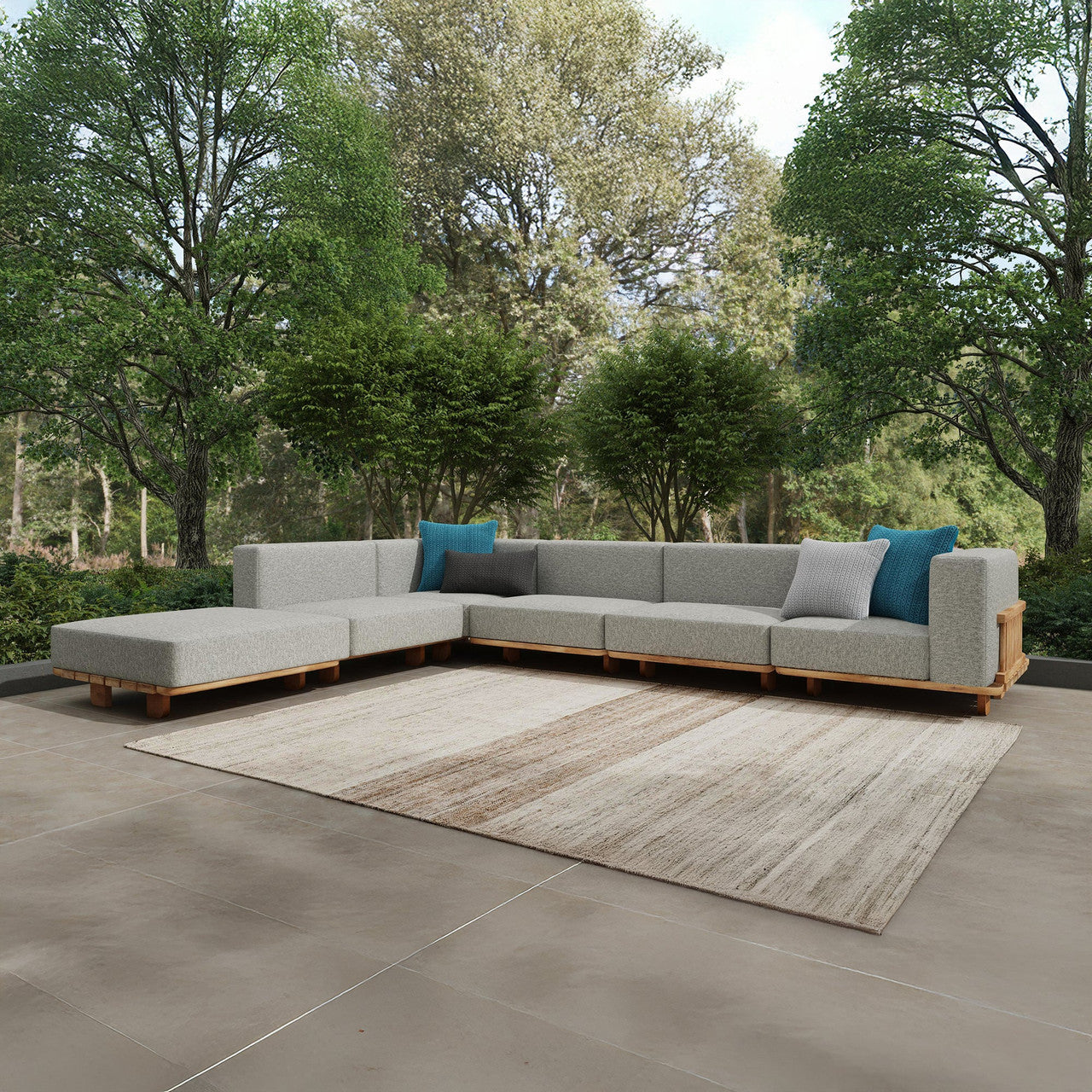 Hudson Outdoor 6pc Sectional