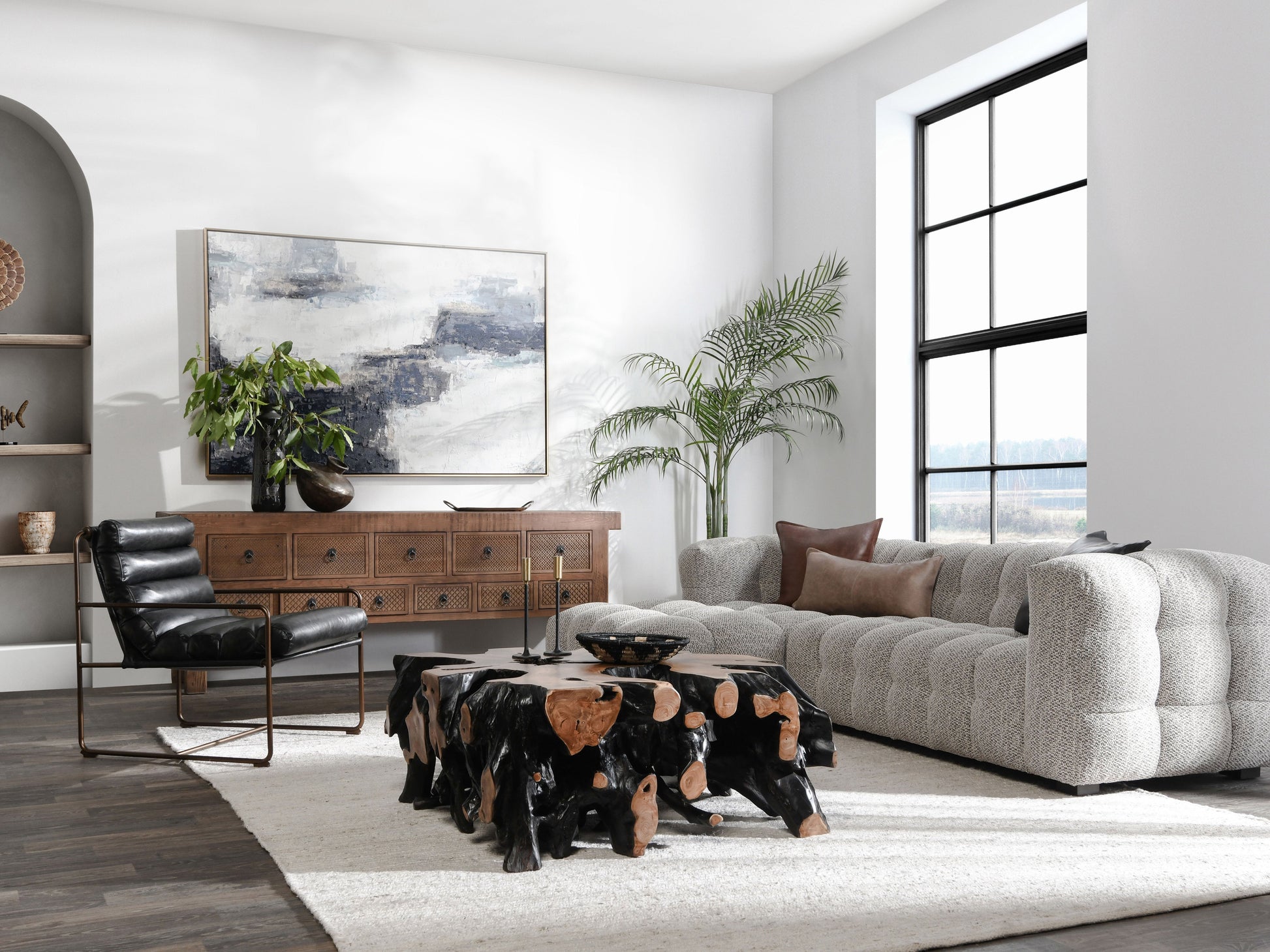 Walter 2 Piece Sectional - Heathered Gray